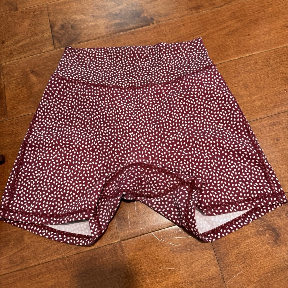 BuffBunny Maroon and White Athletic Shorts